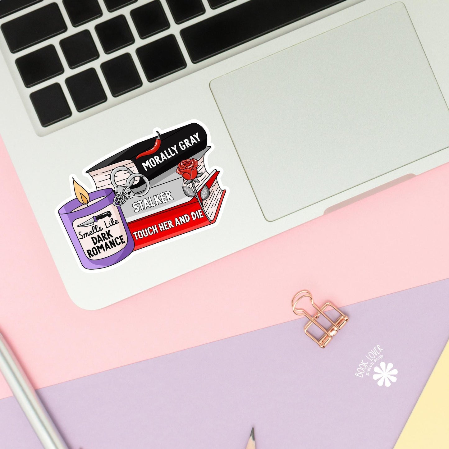 Smells Like Dark Romance Stickers / Bookish Stickers / Book Lover Gift / Bookish Merch / Kindle Sticker / Smut Reader / Reading Lover