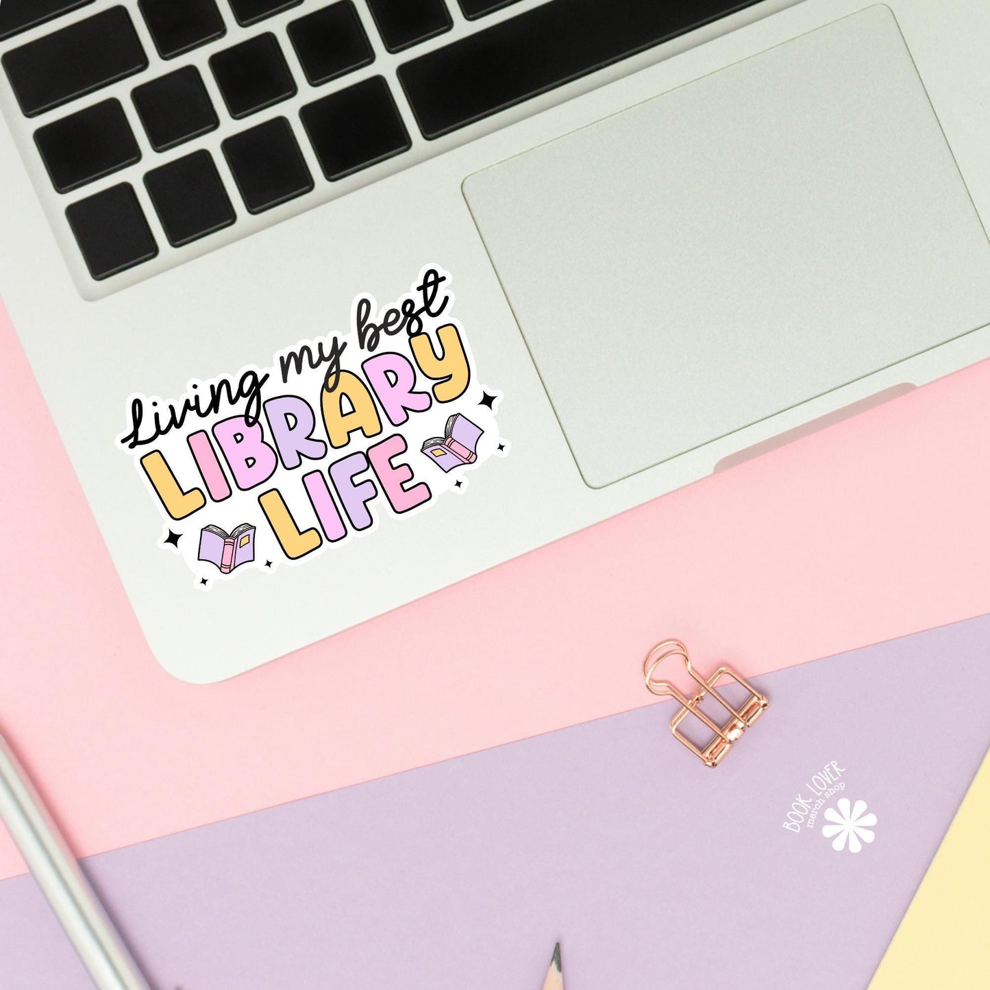 Living My Best Library Life Stickers / Bookish Stickers / Book Lover Gift / Bookish Merch / Kindle Sticker / Smut Reader / Reading Lover