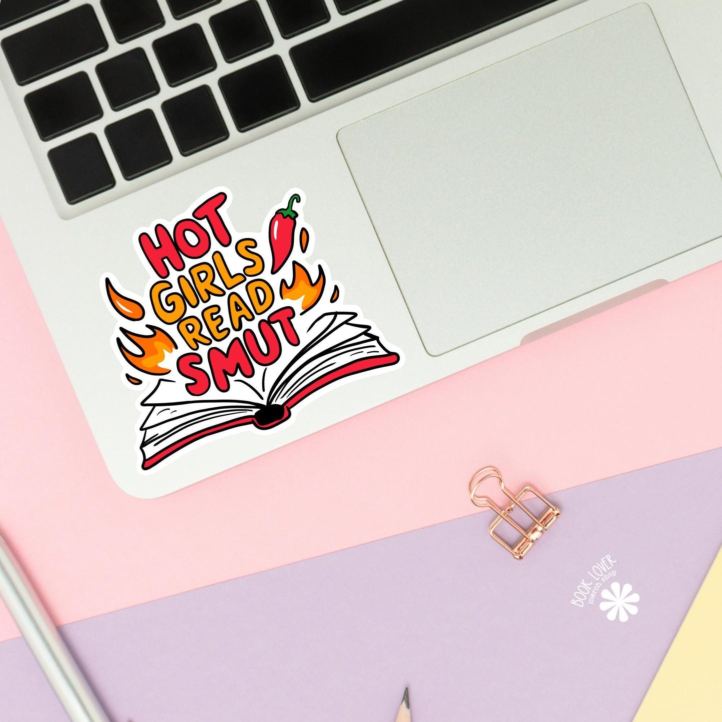 Hot Girls Read Smut Stickers / Bookish Stickers / Book Lover Gift / Bookish Merch / Kindle Sticker / Smut Reader / Reading Lover / E-Reader