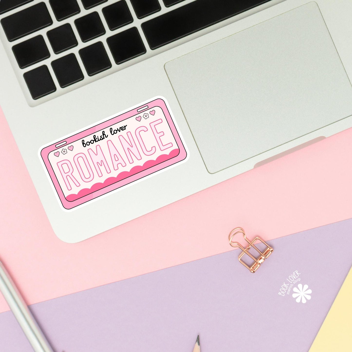 Romance Plate Stickers / Bookish Stickers / Book Lover Gift / Bookish Merch / Kindle Sticker / Romance Reader / Reading Lover / E-Reader