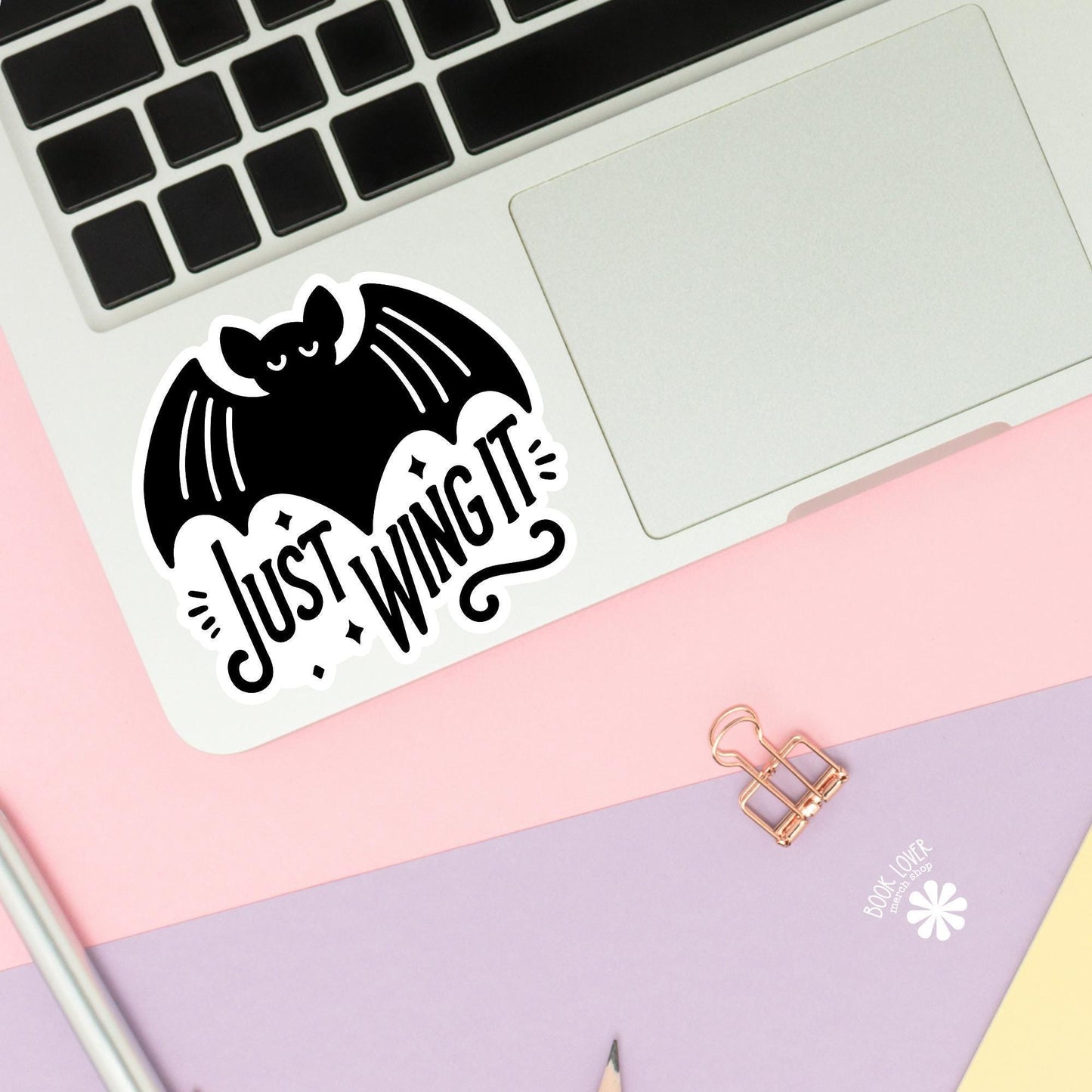 Just Wing It Stickers / Bookish Stickers / Book Lover Gift / Bookish Merch / Kindle Sticker / Smut Reader / Reading Lover / E-Reader