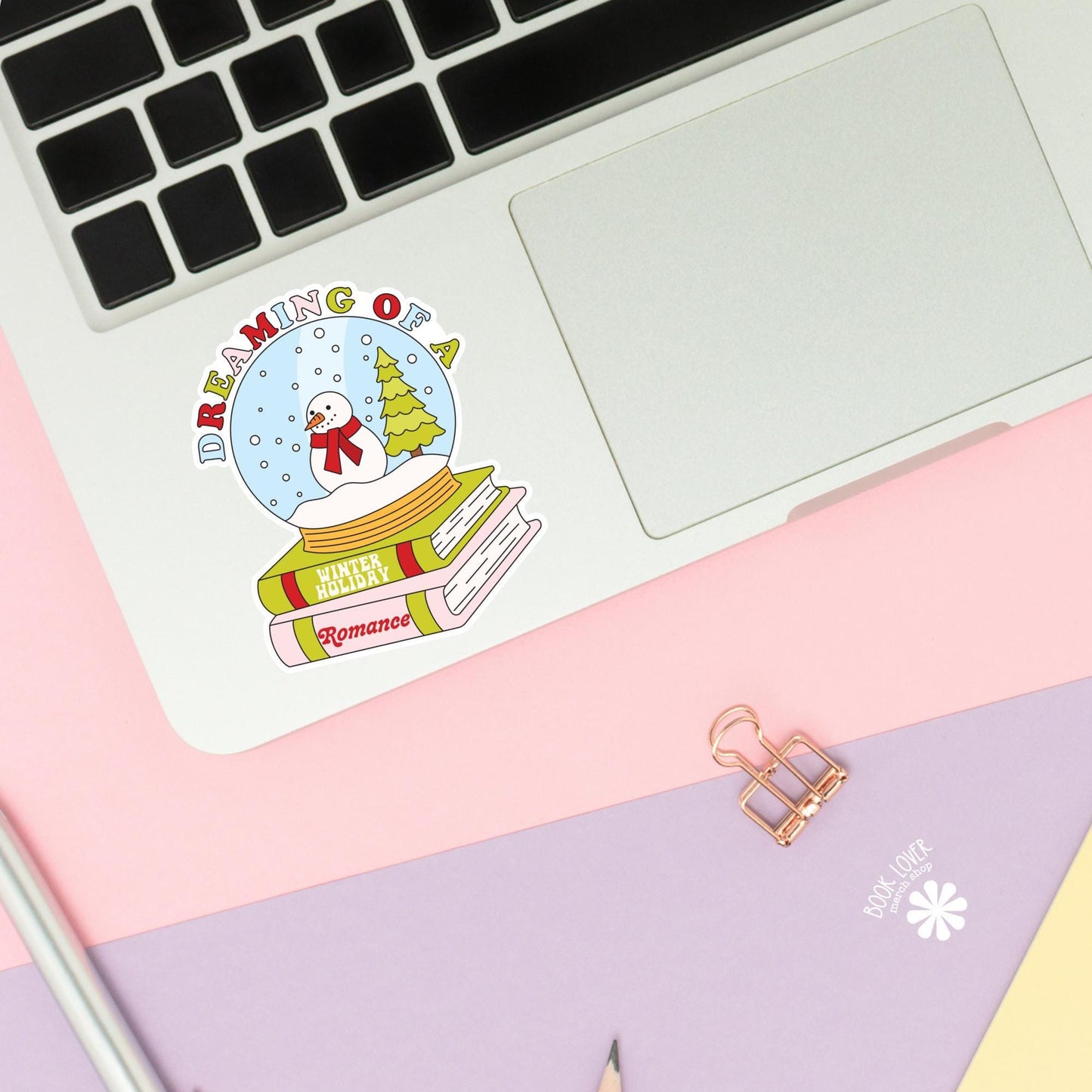 Dreaming of a Winter Holiday Romance Stickers / Bookish Stickers / Book Lover Gift / Bookish Merch / Kindle Sticker / Smut Reader