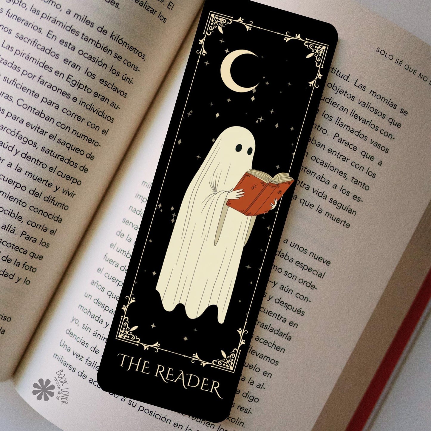 Halloween Bookmark / Ghost Bookmark / The Reader / Bookish Bookmark / Book Lover Gift / Bookish Merch / Smut Reader / Reading Lover