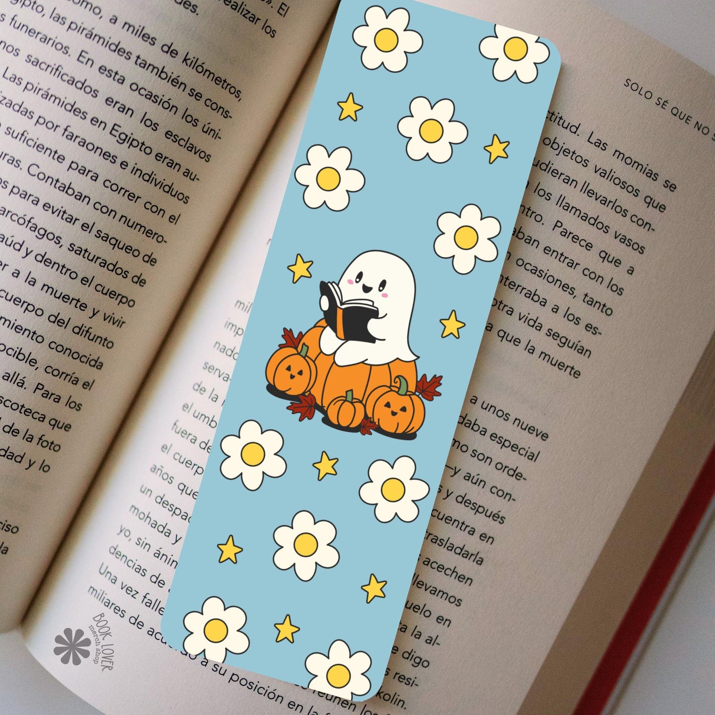Bookish Ghost Reading Bookmark  / Halloween Bookish Bookmark / Book Lover Gift / Bookish Merch / Smut Reader / Reading Lover