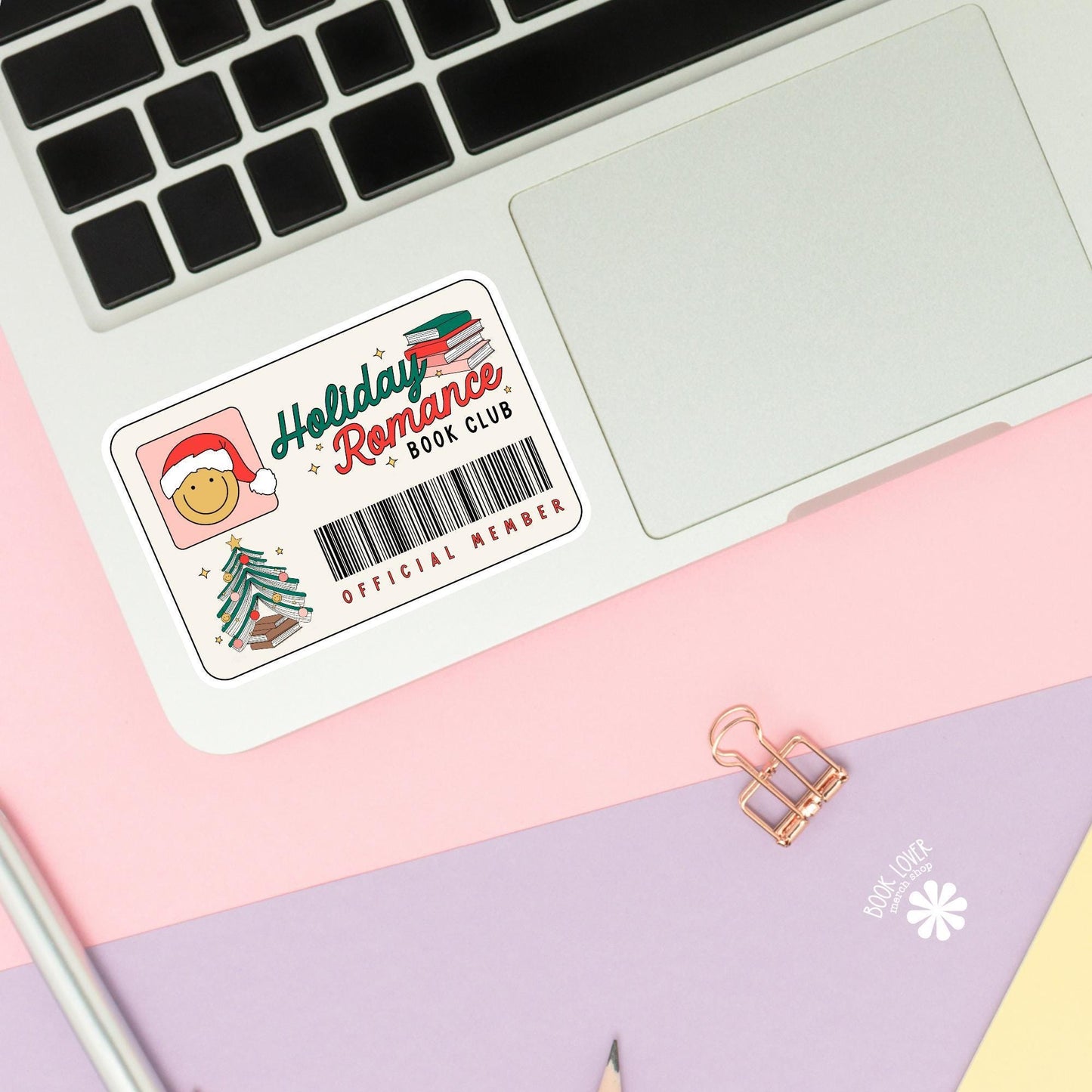 Holiday Romance Book Club Stickers / Christmas Bookish Stickers / Book Lover Gift / Bookish Merch / Kindle Sticker / Smut Reader