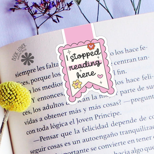 I Stopped Reading Here Magnetic Bookmark / Bookish Bookmark / Book Lover Gift / Bookish Merch / Smut Reader / Reading Lover