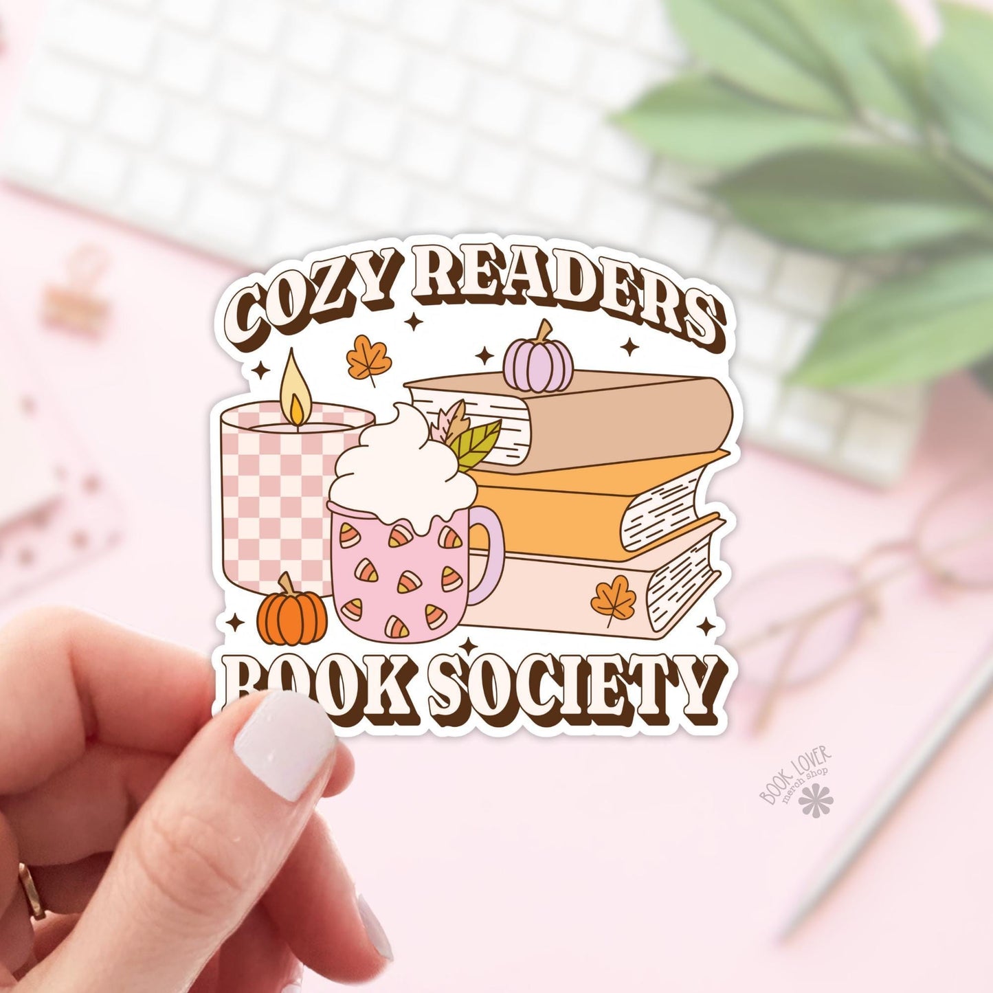 Cozy Readers Book Society Stickers / Bookish Stickers / Book Lover Gift / Bookish Merch / Kindle Sticker / Smut Reader / Reading Lover