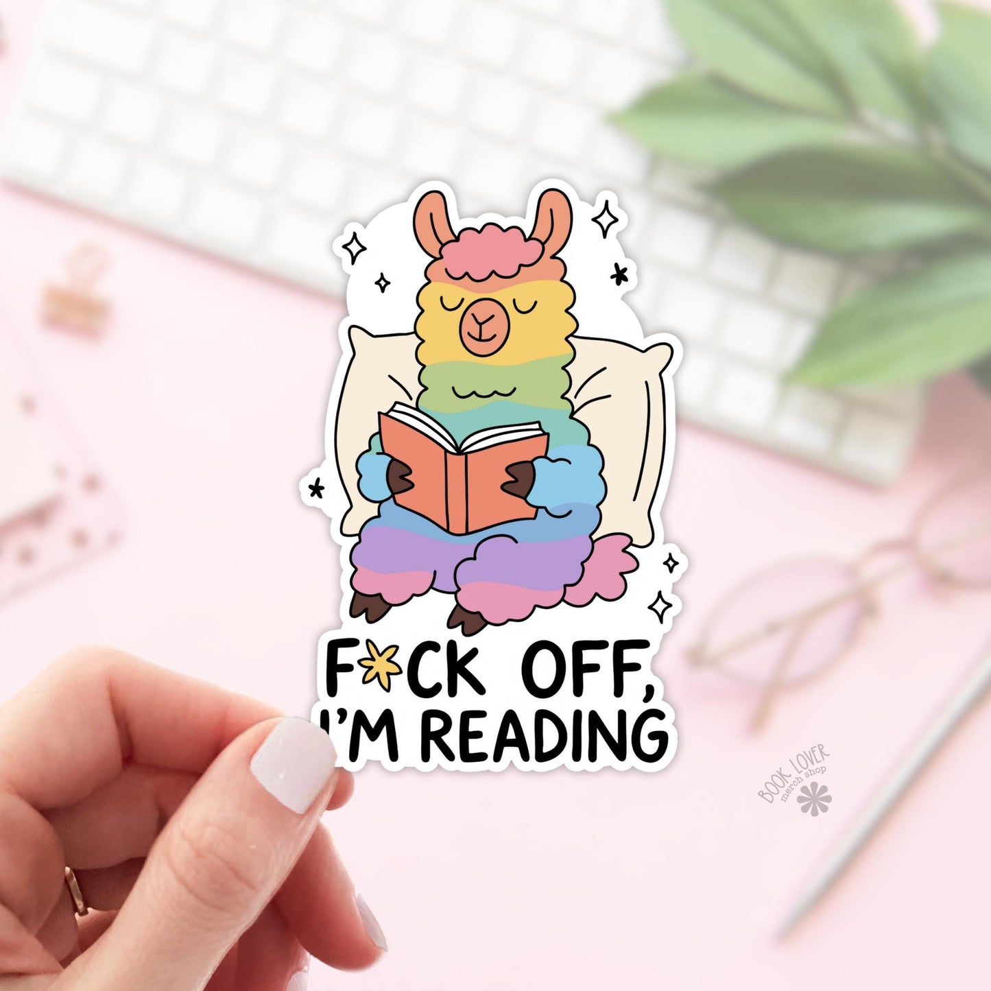 Fuck Off Im Reading Stickers / Bookish Stickers / Book Lover Gift / Bookish Merch / Kindle Sticker / Smut Reader / Reading Lover / E-Reader