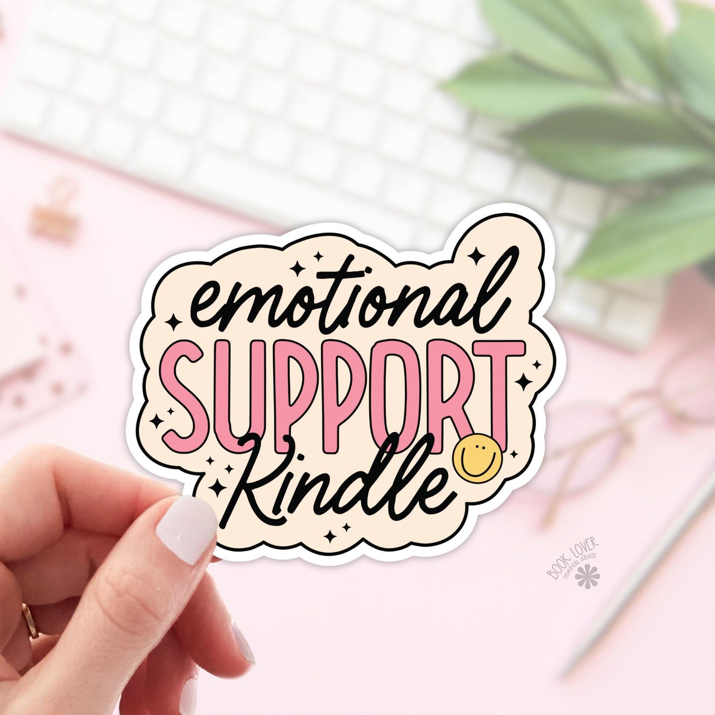 Emotional Support Kindle Stickers / Bookish Stickers / Book Lover Gift / Bookish Merch / Kindle Sticker / Smut Reader / Reading Lover