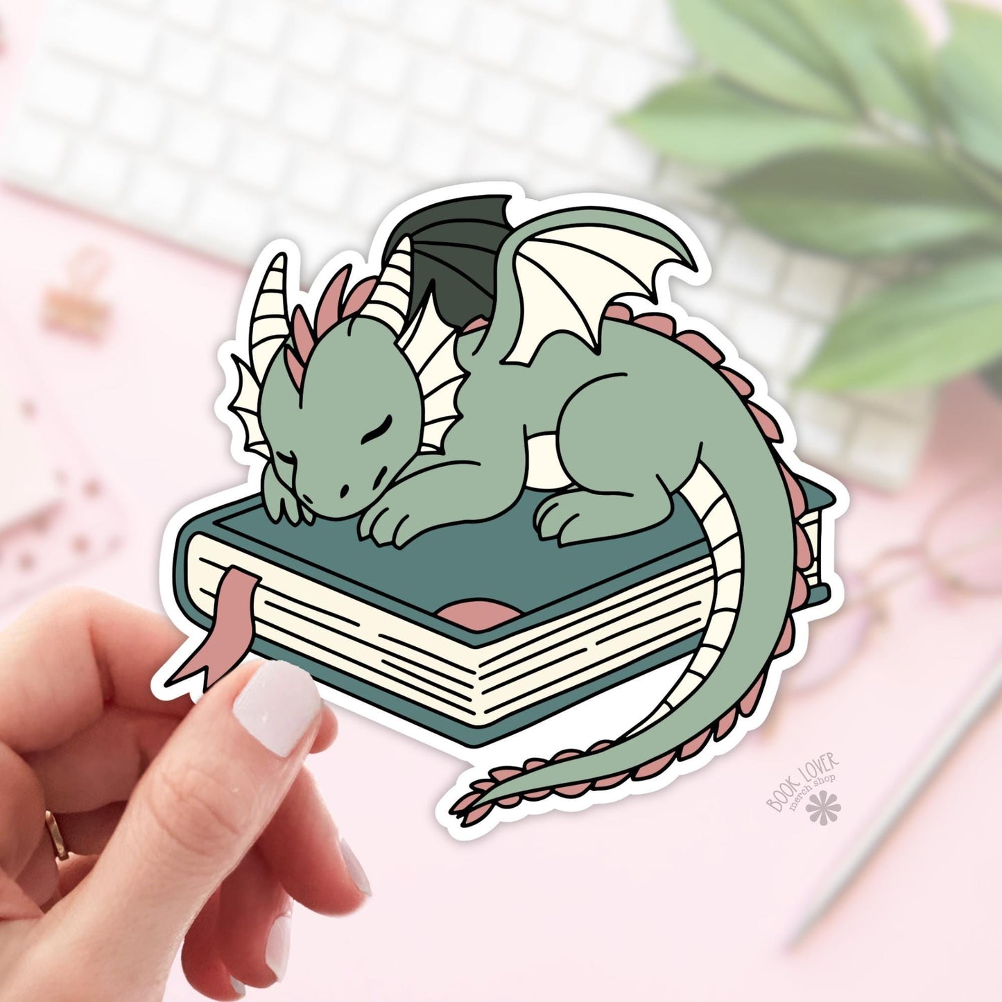 Dragon Book Fantasy Girlie Stickers / Bookish Stickers / Book Lover Gift / Bookish Merch / Kindle Sticker / Smut Reader / Reading Lover