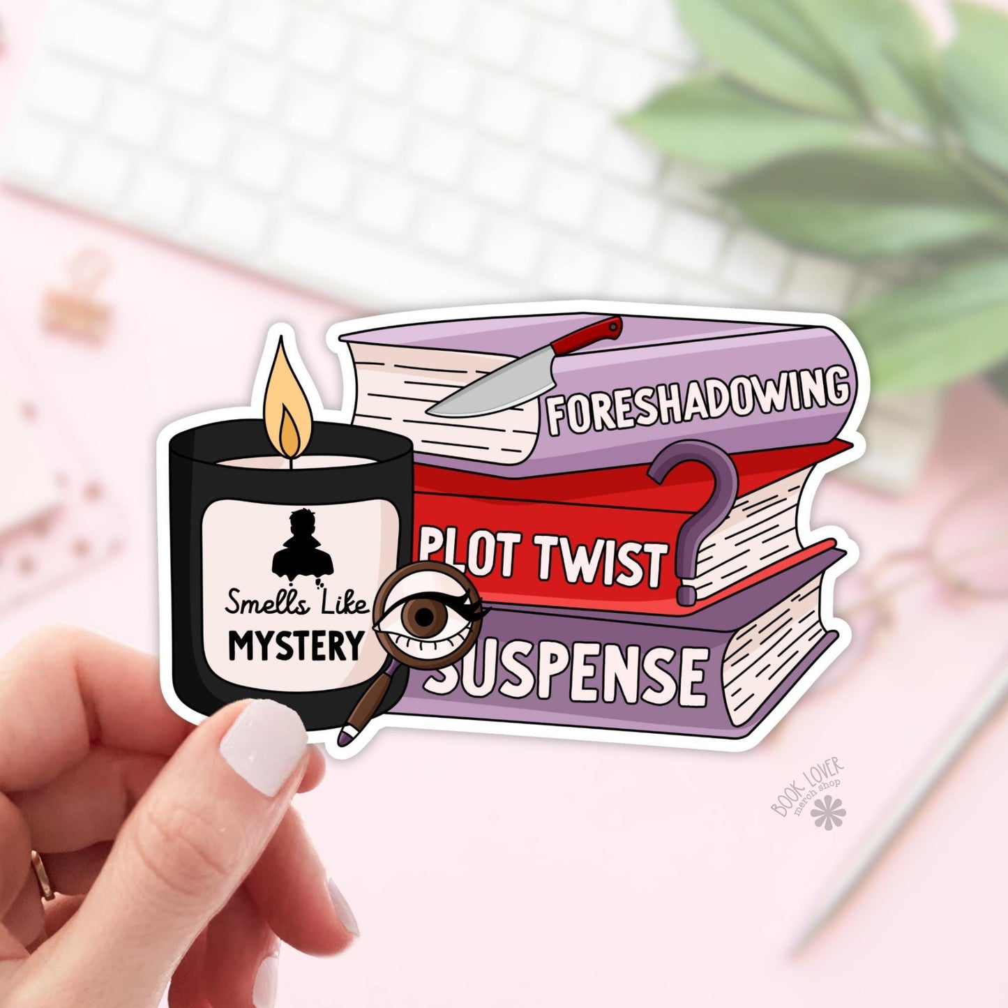 Smell's Like Mystery Stickers / Bookish Stickers / Book Lover Gift / Bookish Merch / Kindle Sticker / Smut Reader / Reading Lover / E-Reader