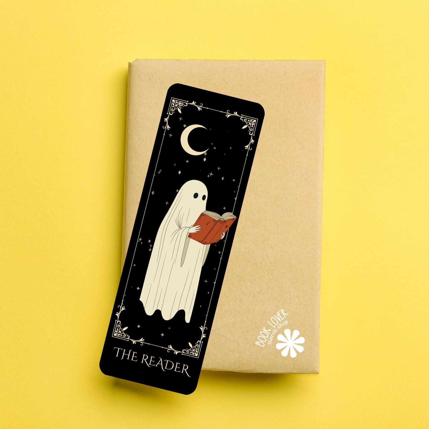 Halloween Bookmark / Ghost Bookmark / The Reader / Bookish Bookmark / Book Lover Gift / Bookish Merch / Smut Reader / Reading Lover