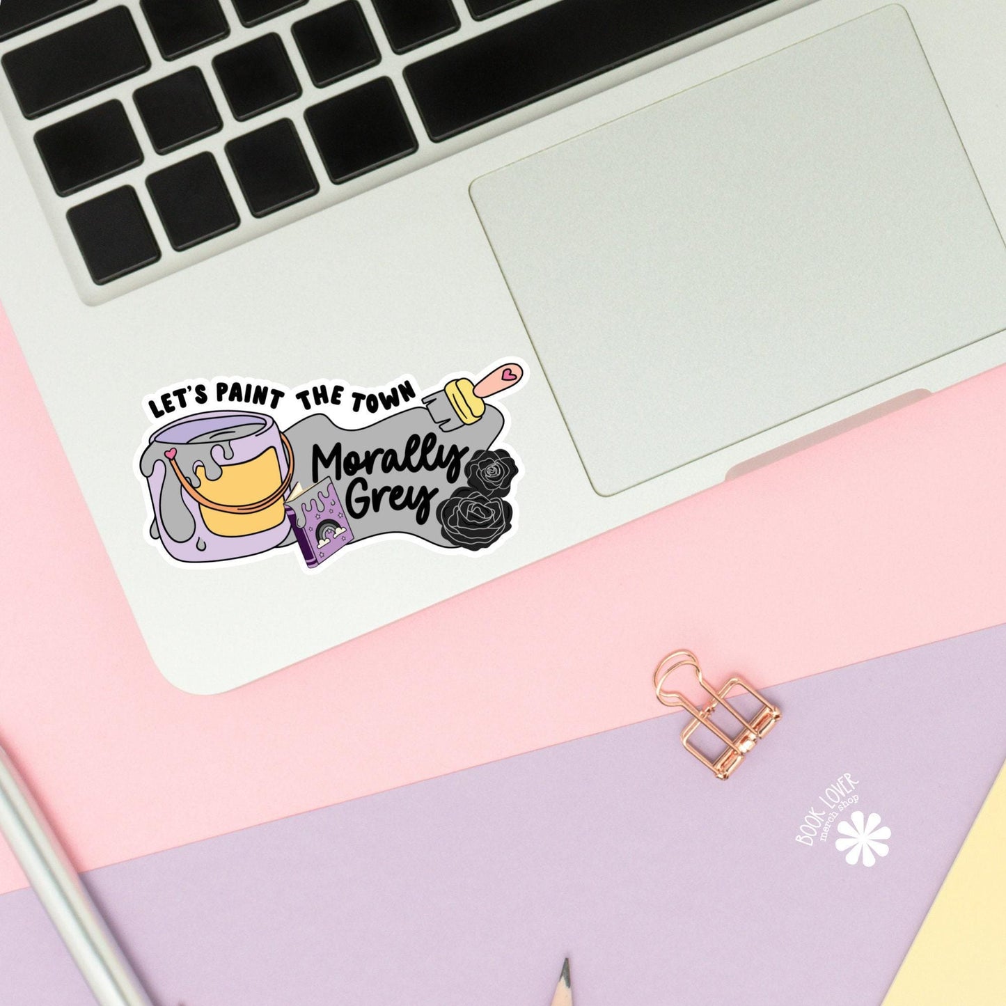 Morally Grey Stickers / Lets Paint the Town / Bookish Stickers / Book Lover Gift / Bookish Merch / Reading Kindle Sticker / Smut Reader