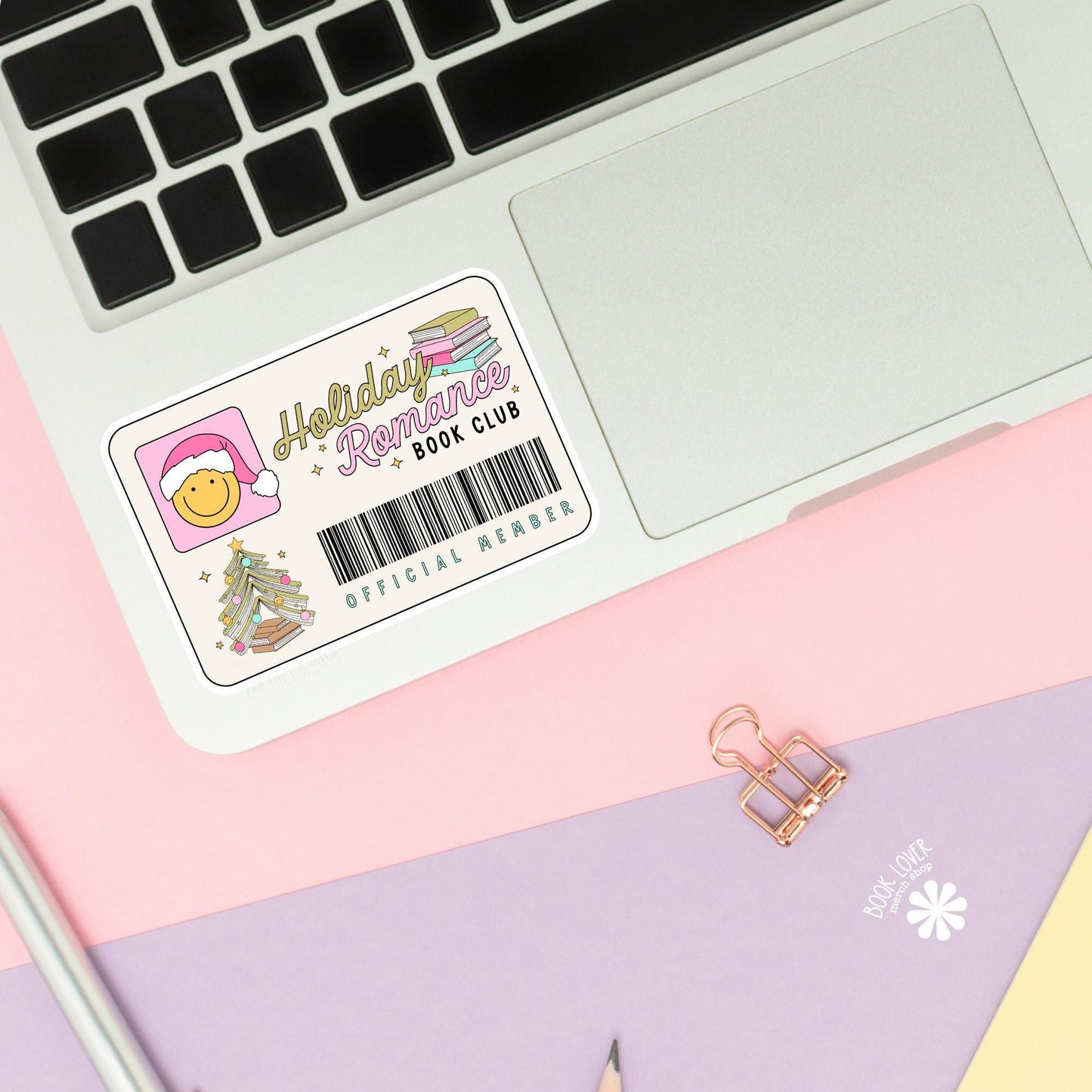 Holiday Romance Book Club Stickers / Christmas Bookish Stickers / Book Lover Gift / Bookish Merch / Kindle Sticker / Smut Reader