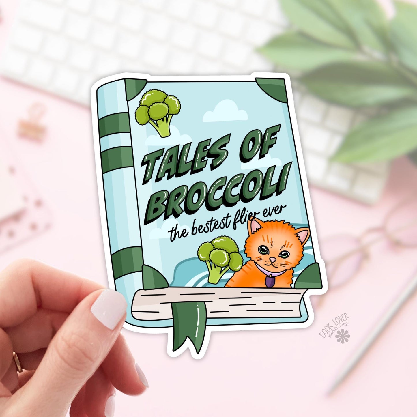 Tales of Broccoli Stickers / Bookish Stickers / Book Lover Gift / Bookish Merch / Kindle Sticker / Reader / Reading Lover / E-Reader