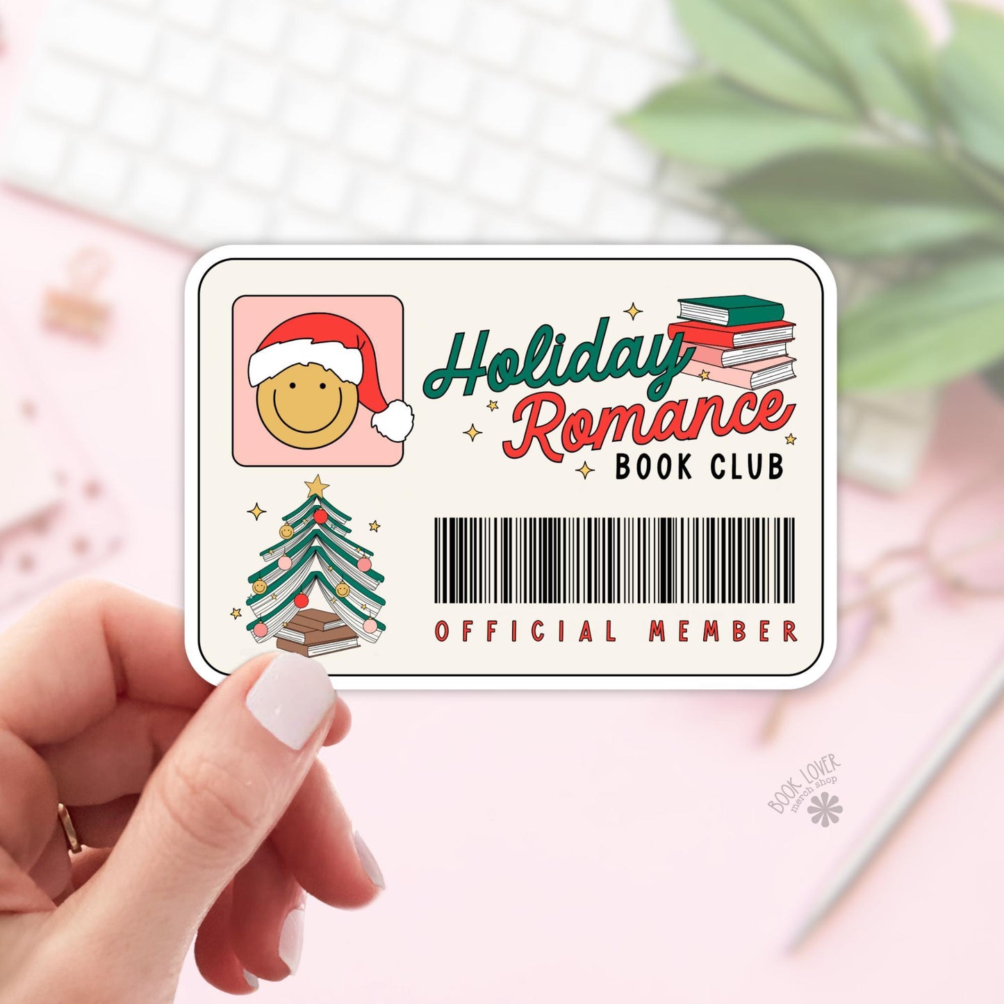 Holiday Romance Book Club Stickers / Christmas Bookish Stickers / Book Lover Gift / Bookish Merch / Kindle Sticker / Smut Reader