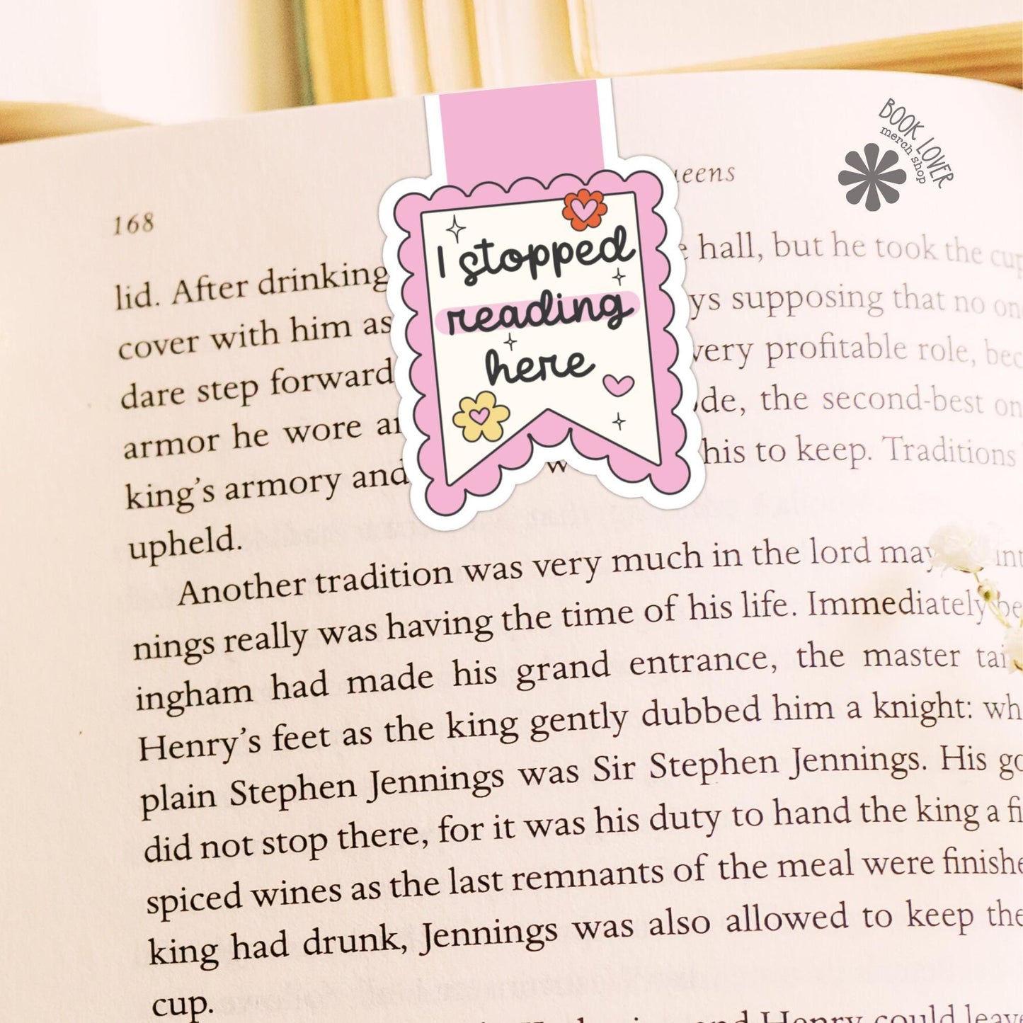 I Stopped Reading Here Magnetic Bookmark / Bookish Bookmark / Book Lover Gift / Bookish Merch / Smut Reader / Reading Lover