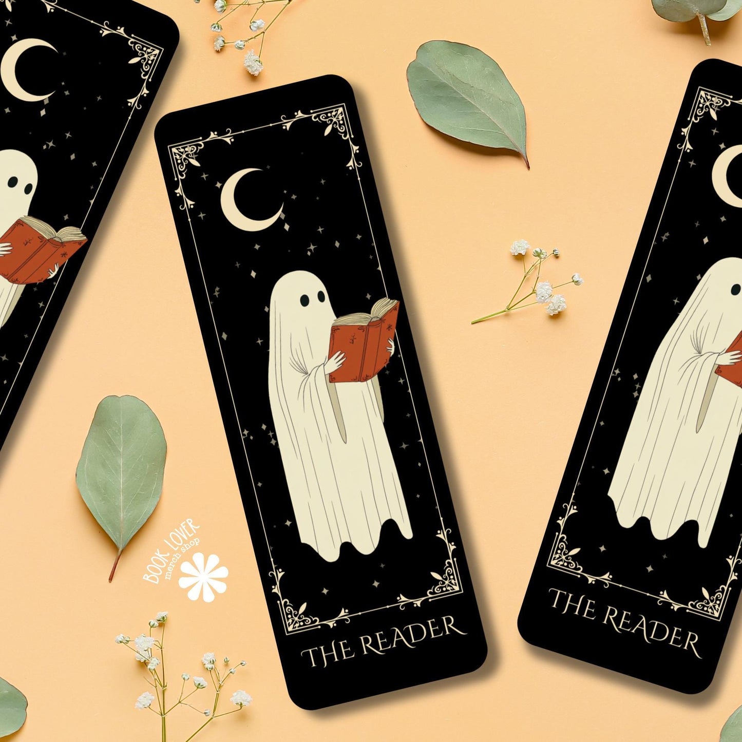 Halloween Bookmark / Ghost Bookmark / The Reader / Bookish Bookmark / Book Lover Gift / Bookish Merch / Smut Reader / Reading Lover