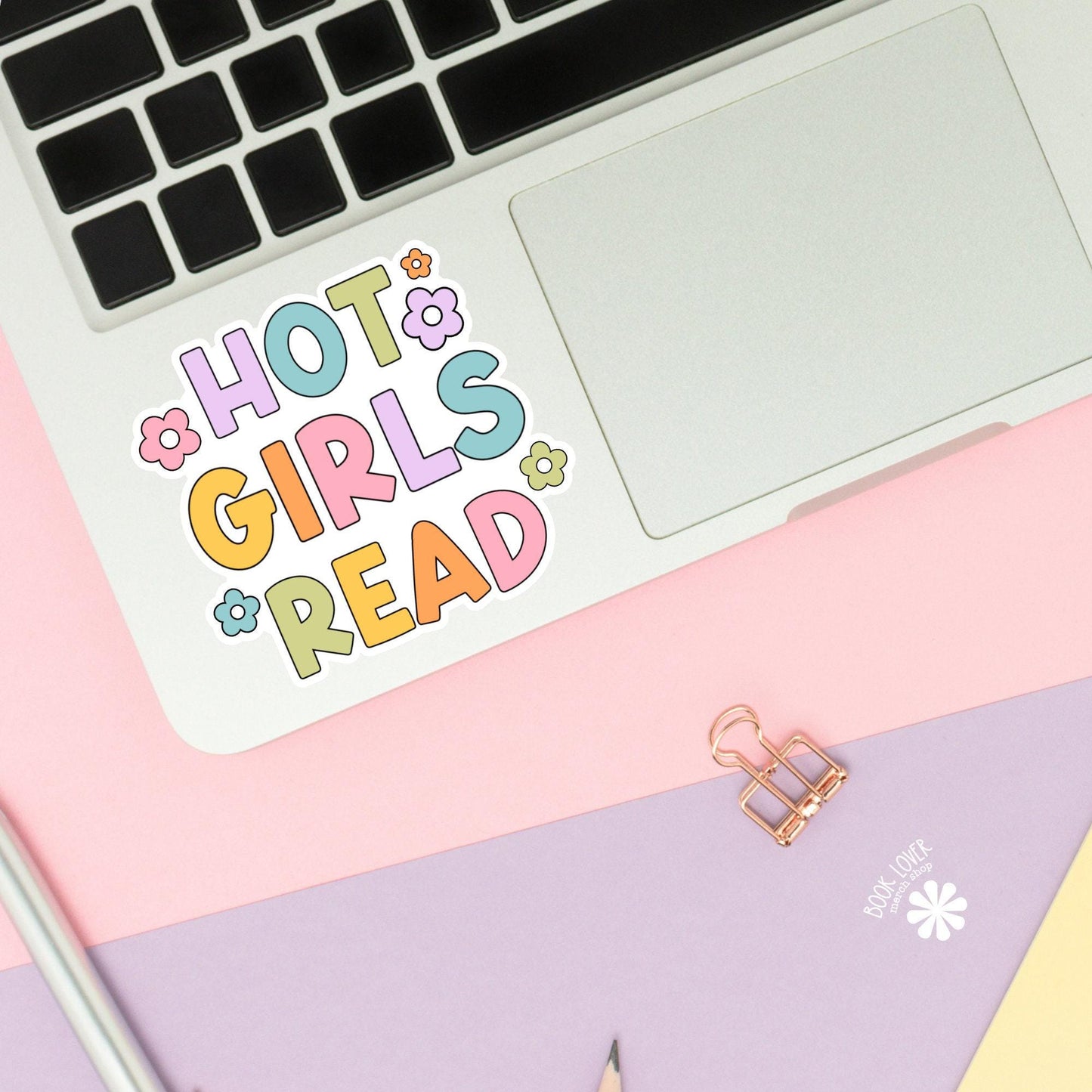 Hot Girls Read Stickers / Bookish Stickers / Book Lover Gift / Bookish Merch / Kindle Sticker / Smut Reader / Reading Lover / E-Reader