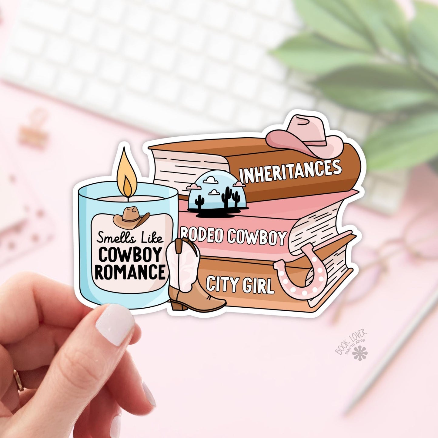 Smells Like Cowboy Romance Stickers / Bookish Stickers / Book Lover Gift / Bookish Merch / Kindle Sticker / Smut Reader / Reading Lover
