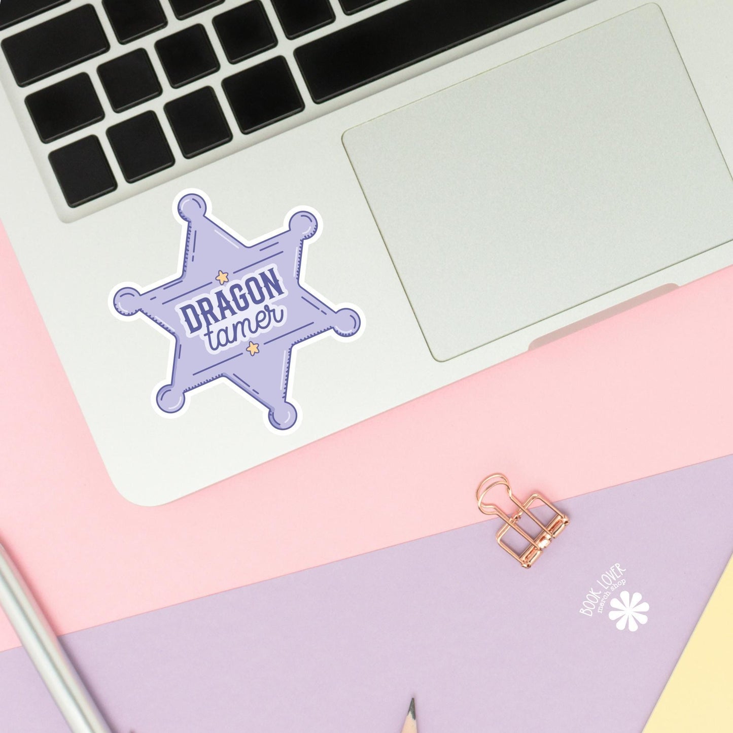 Dragon Tamer Sherrif Star Stickers / Bookish Stickers / Book Lover Gift / Bookish Merch / Kindle Sticker / Fantasy Reader / Reading Lover