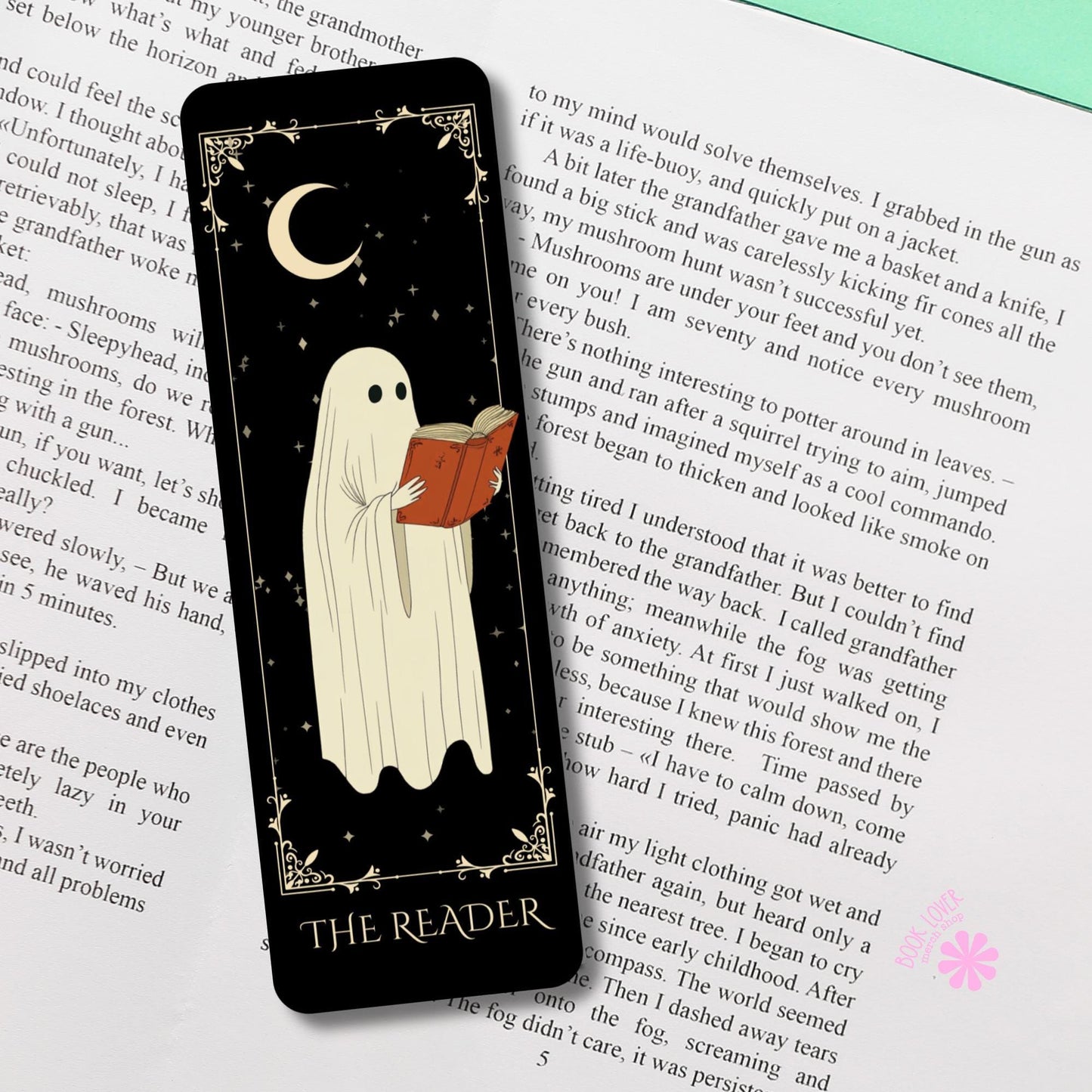 Halloween Bookmark / Ghost Bookmark / The Reader / Bookish Bookmark / Book Lover Gift / Bookish Merch / Smut Reader / Reading Lover