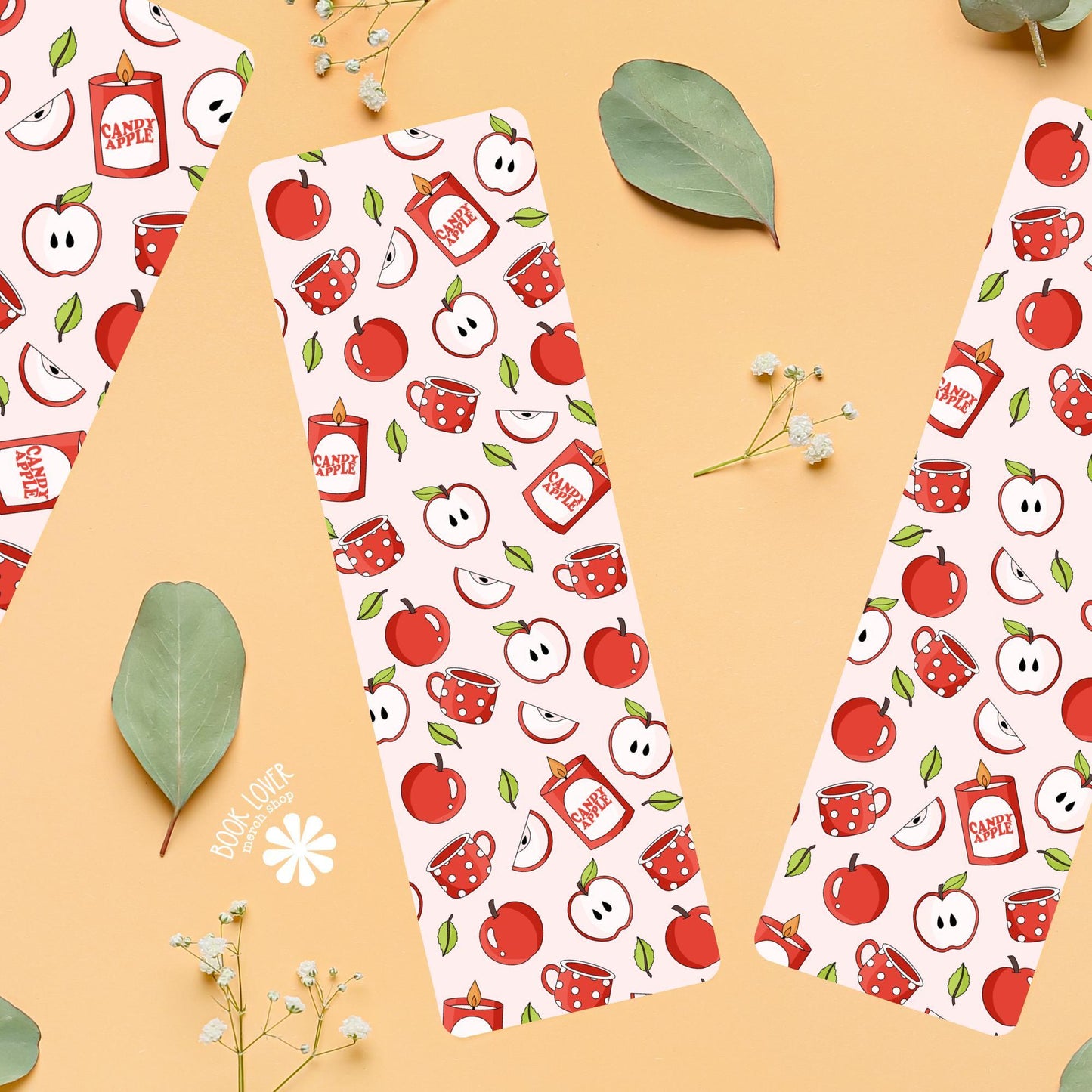 Fall Bookmark / Autumn Apple Candy Bookmark / Bookish Bookmark / Book Lover Gift / Bookish Merch / Smut Reader / Reading Lover
