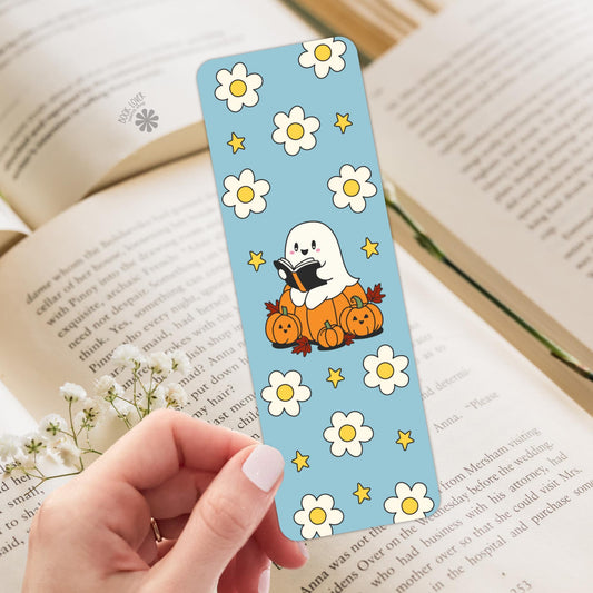 Bookish Ghost Reading Bookmark  / Halloween Bookish Bookmark / Book Lover Gift / Bookish Merch / Smut Reader / Reading Lover