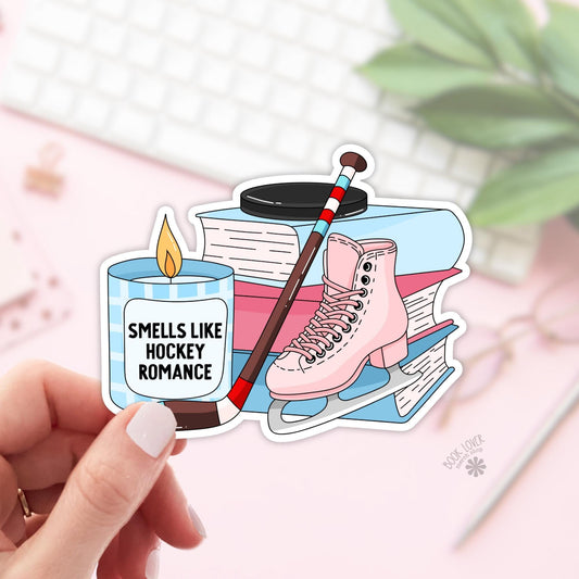 Smells Like Hockey Romance Stickers / Bookish Stickers / Book Lover Gift / Bookish Merch / Kindle Sticker / Smut Reader / Reading Lover