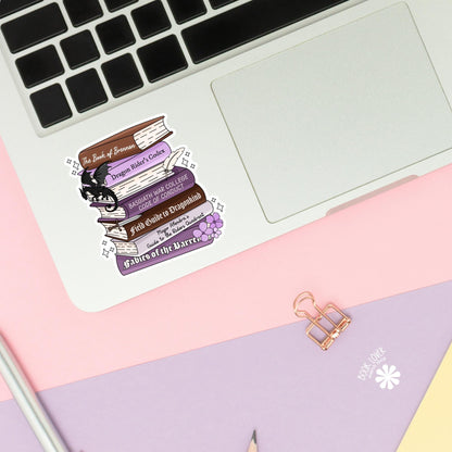 Dragon Books Stickers / Fourth Wing Bookish Stickers / Book Lover Gift / Bookish Merch / Kindle Sticker / Fantasy Reader / Reading Lover