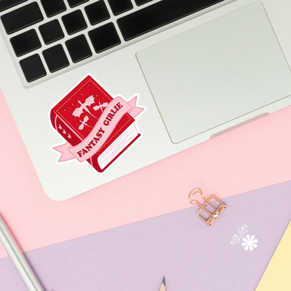 Fantasy Girlie Stickers / Bookish Stickers / Book Lover Gift / Bookish Merch / Kindle Sticker / Smut Reader / Reading Lover / E-Reader