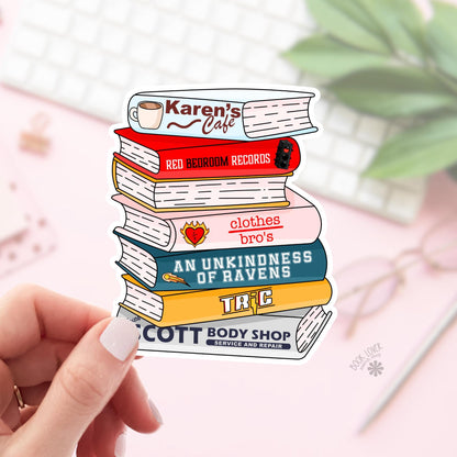 Books Stack Stickers / Bookish Stickers / Book Lover Gift / Bookish Merch / Kindle Sticker / Smut Reader / Reading Lover / E-Reader