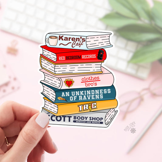 Books Stack Stickers / Bookish Stickers / Book Lover Gift / Bookish Merch / Kindle Sticker / Smut Reader / Reading Lover / E-Reader