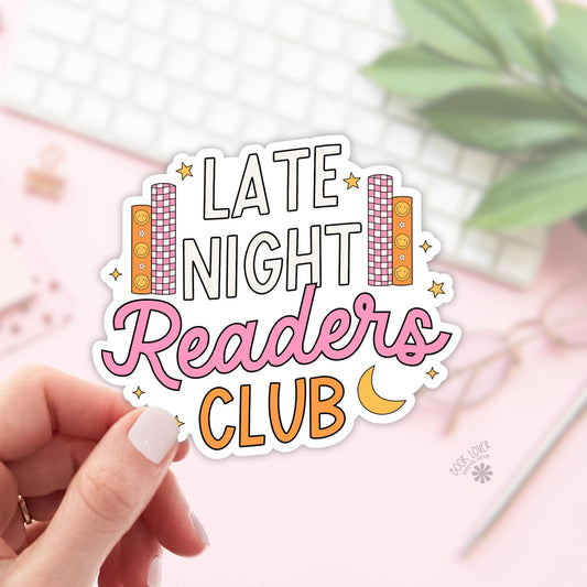Late Night Readers Book Club Stickers / Bookish Stickers / Book Lover Gift / Bookish Merch / Kindle Sticker / Smut Reader / Reading Lover