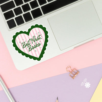 But First Books Stickers / Bookish Stickers / Book Lover Gift / Bookish Merch / Kindle Sticker / Book Reader / Reading Lover / E-Reader