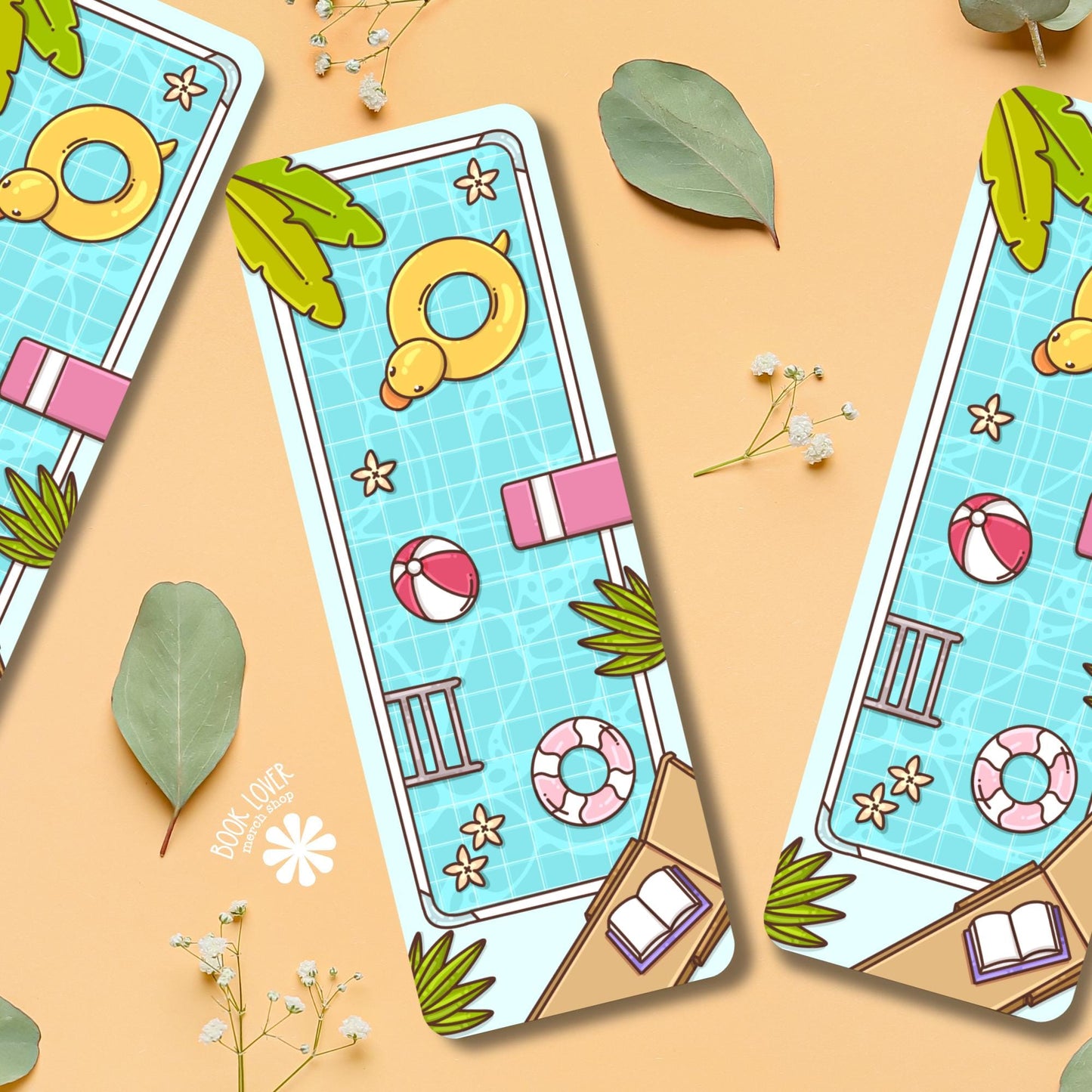 Pool Reads Bookmark / Summer Bookish Bookmark / Book Lover Gift / Bookish Merch / Reading Lover