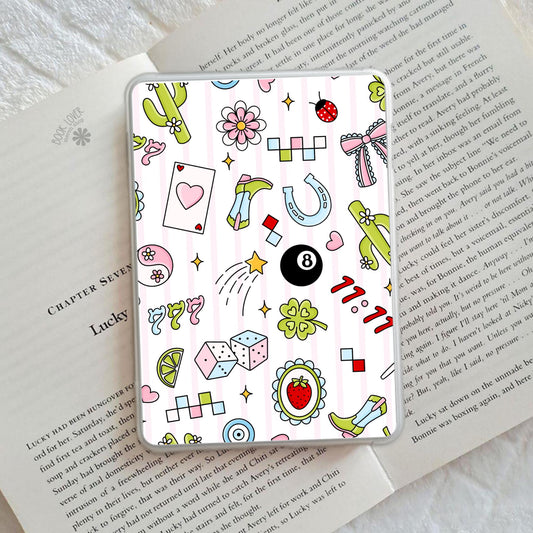 Lucky Kindle Insert / 777 Vegas Laminated Product / Bookish Kindle Insert / Book Lover Gift / Bookish Merch / Smut Reader / Reading Lover