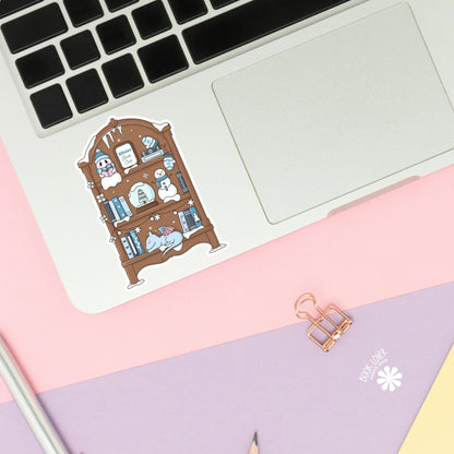 Winter Bookshelf Stickers / Bookish Winter Stickers / Book Lover Gift / Bookish Merch / Kindle Sticker / Smut Reader / Reading Lover
