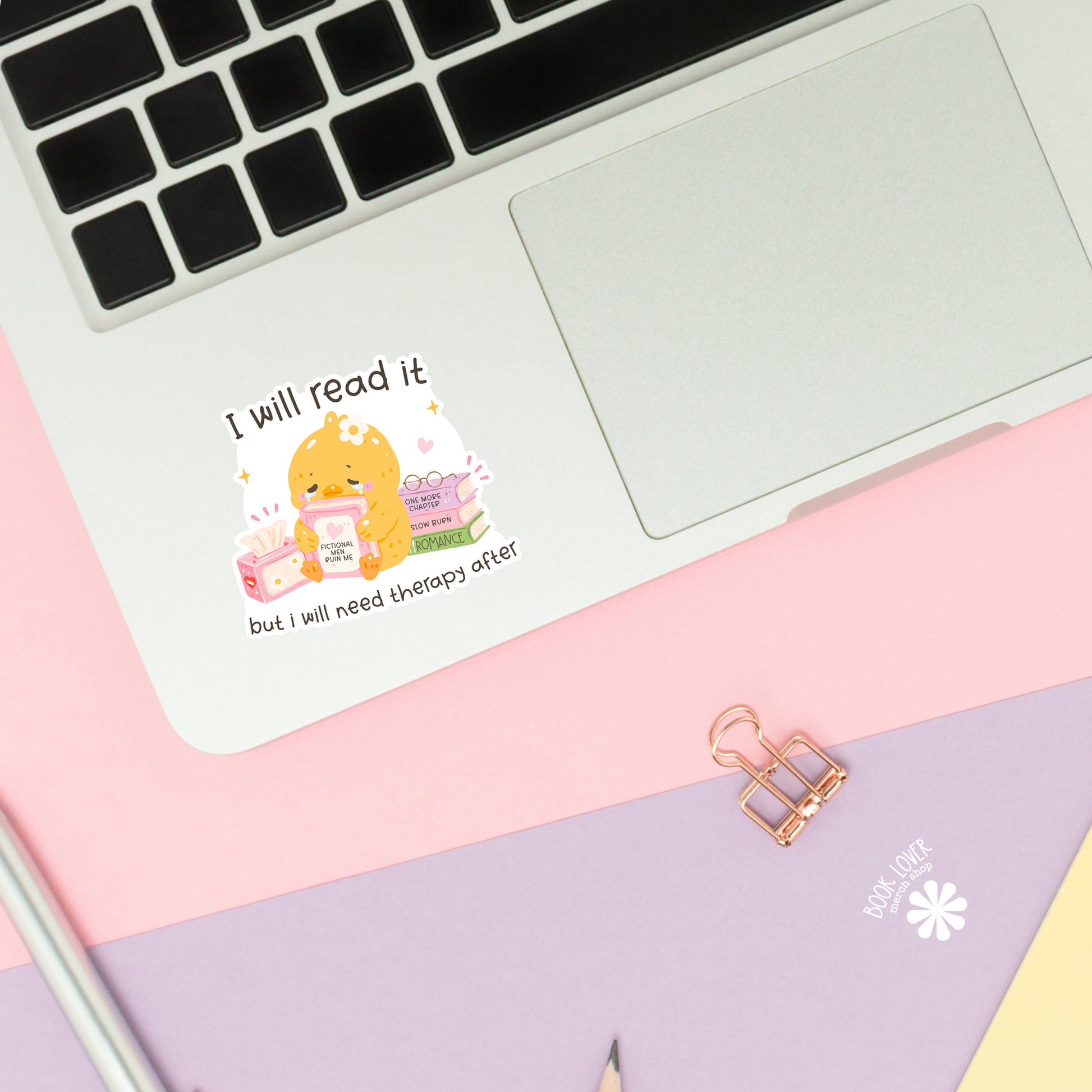 Fictional men ruin me sticker close-up – matte finish – book lover vinyl decal