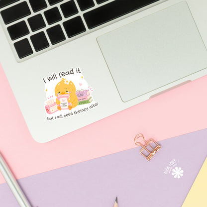Fictional men ruin me sticker close-up – matte finish – book lover vinyl decal