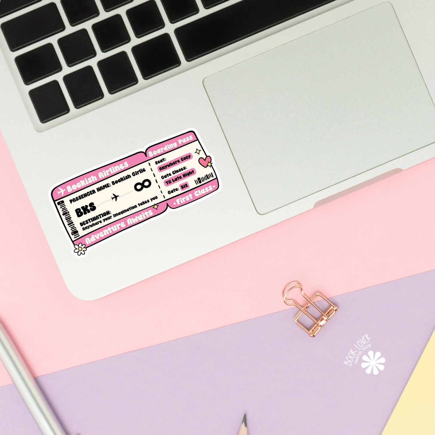 Bookish Boarding Pass Stickers / Bookish Stickers / Book Lover Gift / Bookish Merch / Kindle Sticker / Smut Reader / Reading Lover