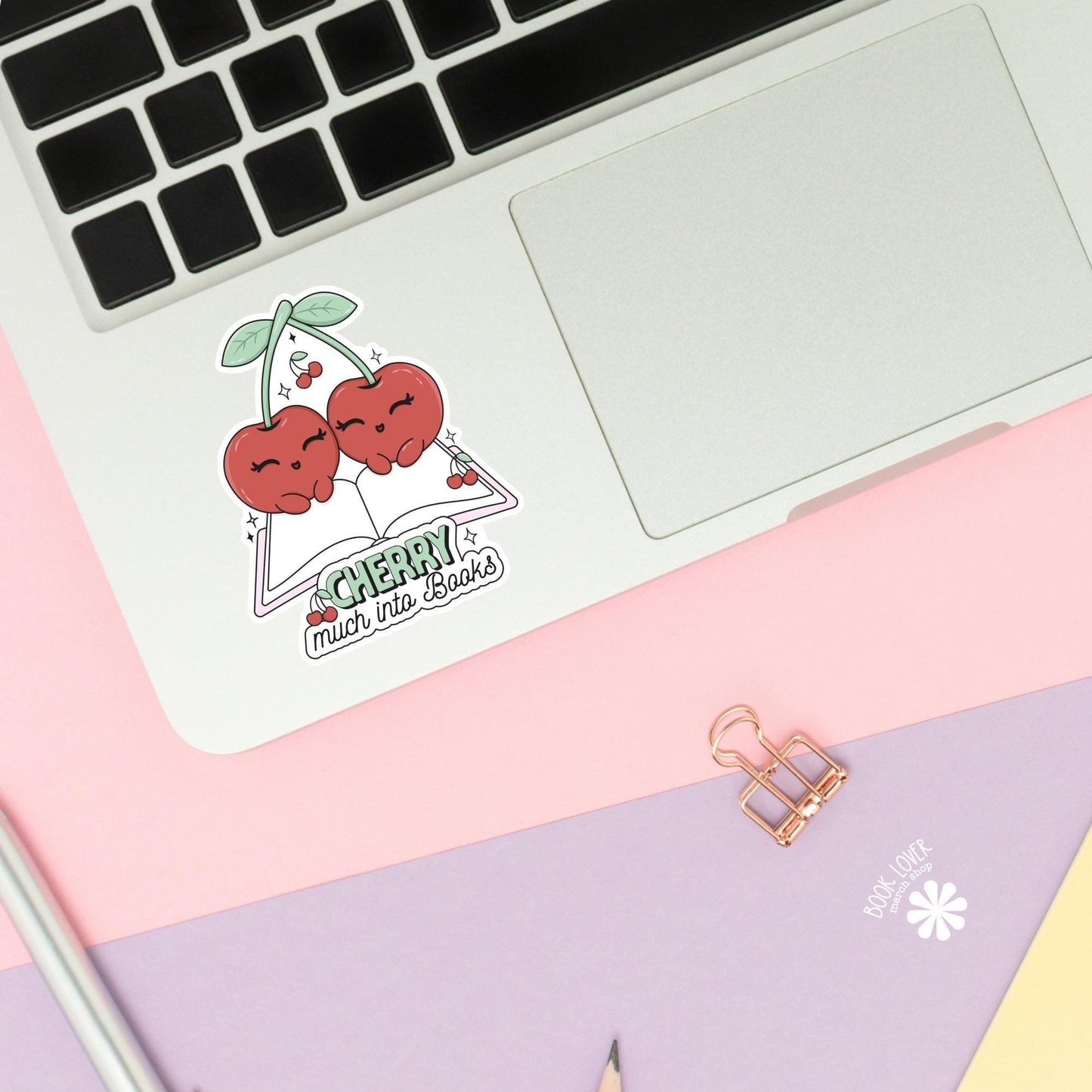Cherry Much Into Books Stickers / Bookish Stickers / Book Lover Gift / Bookish Merch / Kindle Sticker / Smut Reader / Reading Lover