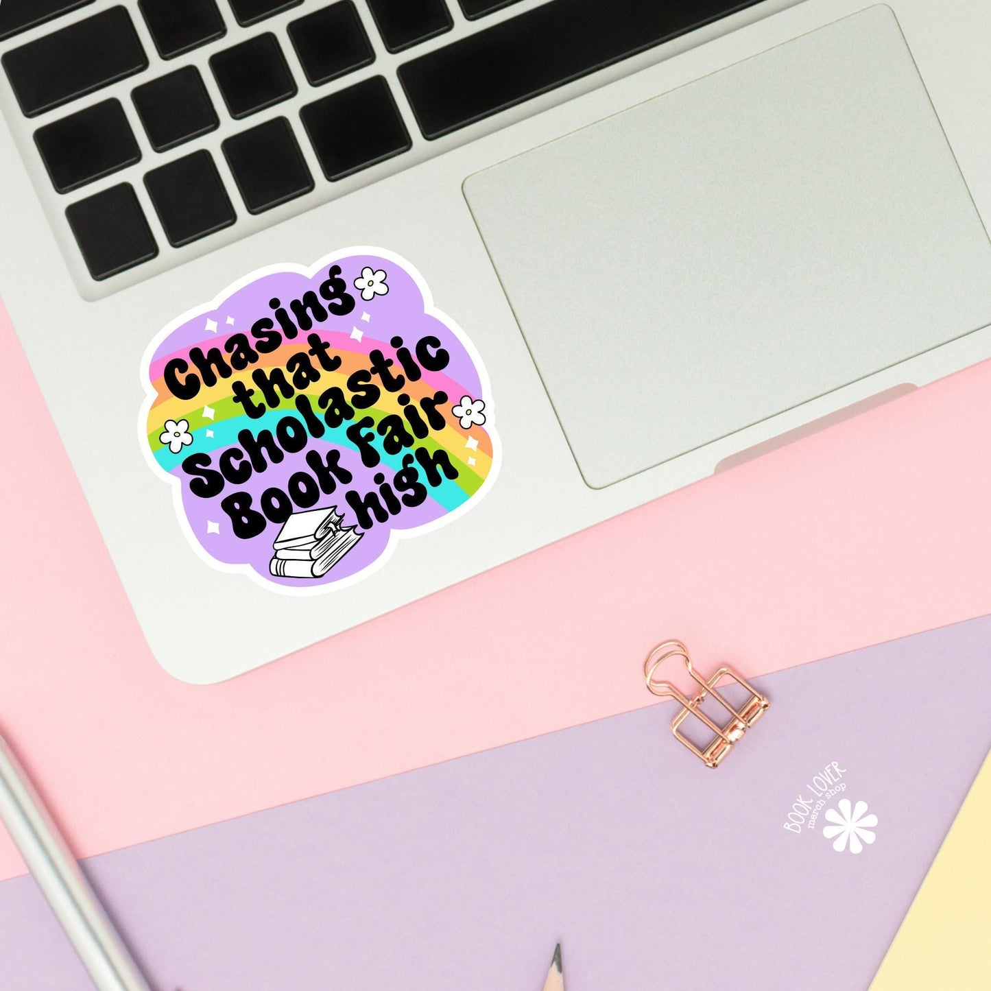 Chasing That Scolastic Book Fair High Stickers / Bookish Stickers / Book Lover Gift / Bookish Merch / Kindle Sticker / Smut Reader