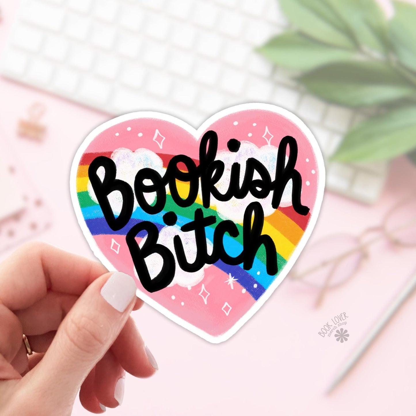 Bookish Bitch Stickers / Bookish Stickers / Book Lover Gift / Bookish Merch / Kindle Sticker / Smut Reader / Reading Lover / E-Reader