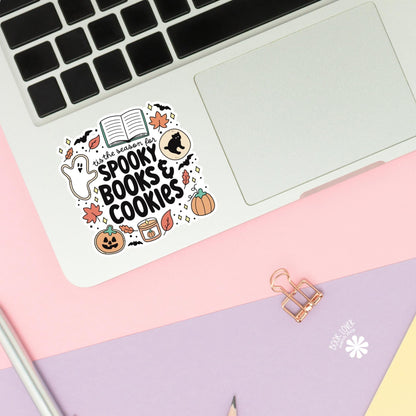 Halloween Spooky Cookies Stickers / Bookish Stickers / Book Lover Gift / Bookish Merch / Kindle Sticker / Smut Reader / Reading Lover