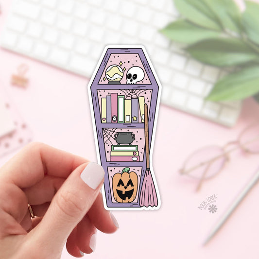 Halloween Spooky Witch Shelf Stickers / Bookish Stickers / Book Lover Gift / Bookish Merch / Kindle Sticker / Smut Reader / Reading Lover