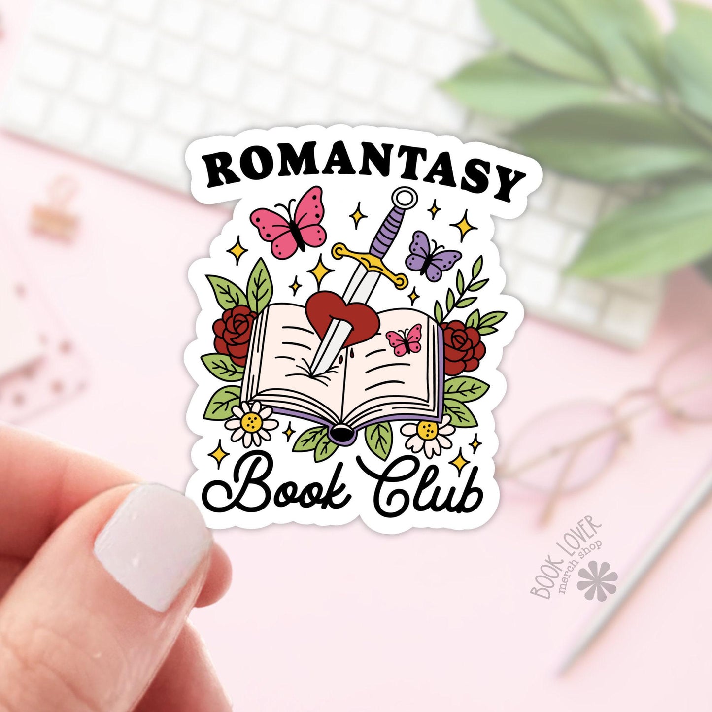 Romantasy Book Club Sticker / Bookish Stickers / Book Lover Gift / Bookish Merch / Kindle Sticker / Smut Reader / Reading Lover