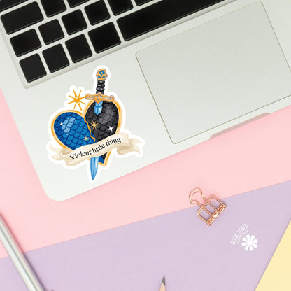 Violent Little Thing Stickers / Bookish Stickers / Book Lover Gift / Bookish Merch / Kindle Sticker / Reader / Reading Lover / E-Reader