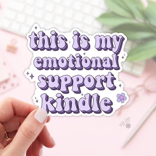 This Is My Emotional Support Kindle Stickers / Bookish Stickers / Book Lover Gift / Bookish Merch / Smut Reader / Reading Lover