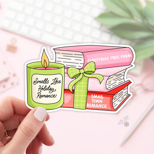 Smells Like Holiday Romance Stickers / Bookish Stickers / Book Lover Gift / Bookish Merch / Kindle Sticker / Smut Reader / Reading Lover